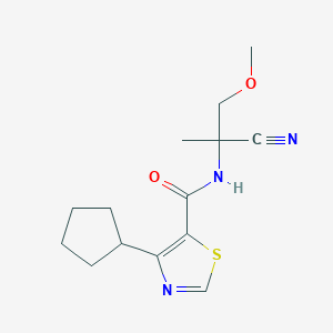 N-(1-cyano-2-methoxy-1-methylethyl)-4-cyclopentyl-1,3-thiazole-5-carboxamide