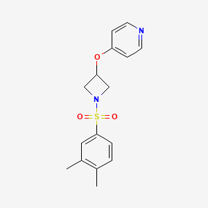 molecular formula C16H18N2O3S B2536490 4-[1-(3,4-Dimethylphenyl)sulfonylazetidin-3-yl]oxypyridine CAS No. 2380084-79-5