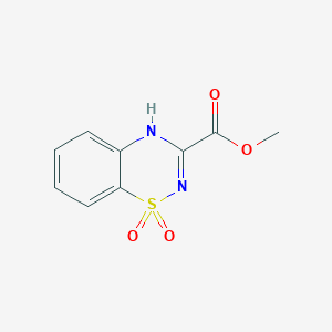 molecular formula C9H8N2O4S B2536491 Methyl 2H-benzo[e][1,2,4]thiadiazine-3-carboxylate 1,1-dioxide CAS No. 1031967-52-8