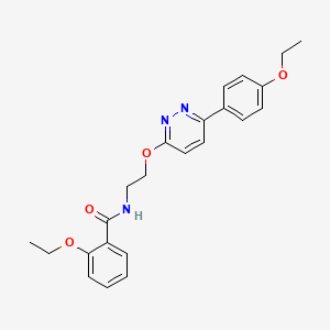 molecular formula C23H25N3O4 B2536492 2-ethoxy-N-(2-{[6-(4-ethoxyphenyl)pyridazin-3-yl]oxy}ethyl)benzamide CAS No. 920157-95-5