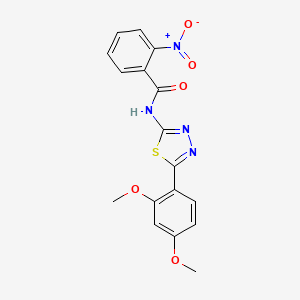 molecular formula C17H14N4O5S B2536503 N-[5-(2,4-dimethoxyphenyl)-1,3,4-thiadiazol-2-yl]-2-nitrobenzamide CAS No. 379730-53-7