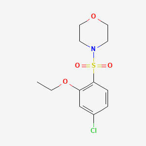 molecular formula C12H16ClNO4S B2536506 4-(4-Chloro-2-ethoxyphenyl)sulfonylmorpholine CAS No. 1206129-27-2