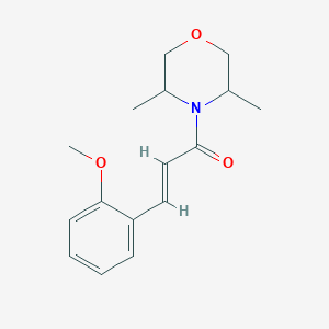 molecular formula C16H21NO3 B253652 (E)-1-(3,5-dimethylmorpholino)-3-(2-methoxyphenyl)prop-2-en-1-one 
