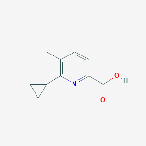 molecular formula C10H11NO2 B2536522 6-Cyclopropyl-5-methylpicolinic acid CAS No. 1822680-03-4
