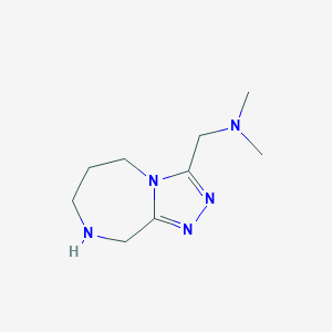 molecular formula C9H17N5 B2536538 N,N-dimethyl-1-(6,7,8,9-tetrahydro-5H-[1,2,4]triazolo[4,3-a][1,4]diazepin-3-yl)methanamine CAS No. 2092705-23-0