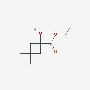 molecular formula C9H16O3 B2536541 Ethyl 1-hydroxy-3,3-dimethylcyclobutane-1-carboxylate CAS No. 1936340-44-1