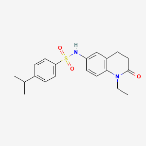 molecular formula C20H24N2O3S B2536551 N-(1-乙基-2-氧代-1,2,3,4-四氢喹啉-6-基)-4-异丙基苯磺酰胺 CAS No. 922079-90-1