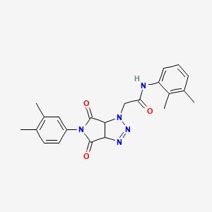 molecular formula C22H23N5O3 B2536555 N-(2,3-dimethylphenyl)-2-[5-(3,4-dimethylphenyl)-4,6-dioxo-4,5,6,6a-tetrahydropyrrolo[3,4-d][1,2,3]triazol-1(3aH)-yl]acetamide CAS No. 1008089-47-1