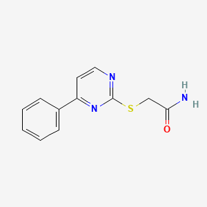 molecular formula C12H11N3OS B2536556 2-(4-Phenylpyrimidin-2-yl)sulfanylacetamide CAS No. 321974-63-4