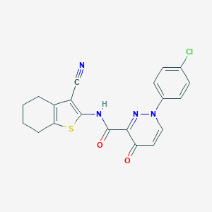 1-(4-chlorophenyl)-N-(3-cyano-4,5,6,7-tetrahydro-1-benzothien-2-yl)-4-oxo-1,4-dihydro-3-pyridazinecarboxamide