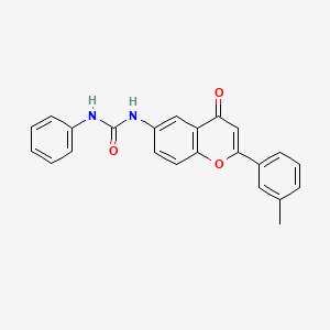 molecular formula C23H18N2O3 B2536562 1-(4-氧代-2-(间甲苯基)-4H-色满-6-基)-3-苯基脲 CAS No. 923179-95-7