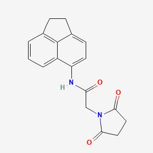 molecular formula C18H16N2O3 B2536564 N-(1,2-dihydroacenaphthylen-5-yl)-2-(2,5-dioxopyrrolidin-1-yl)acetamide CAS No. 392324-96-8