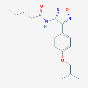 molecular formula C17H23N3O3 B253657 N-[4-(4-isobutoxyphenyl)-1,2,5-oxadiazol-3-yl]pentanamide 