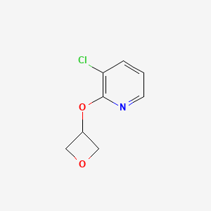 molecular formula C8H8ClNO2 B2536572 3-氯-2-(氧杂环-3-氧基)吡啶 CAS No. 2197735-07-0
