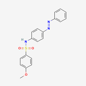 molecular formula C19H17N3O3S B2536580 4-methoxy-N-(4-phenyldiazenylphenyl)benzenesulfonamide CAS No. 477485-17-9