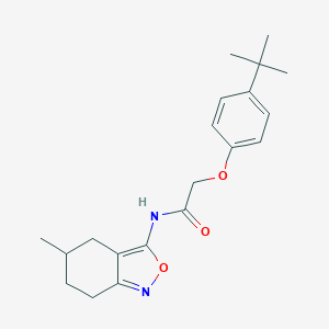 molecular formula C20H26N2O3 B253659 2-(4-tert-butylphenoxy)-N-(5-methyl-4,5,6,7-tetrahydro-2,1-benzisoxazol-3-yl)acetamide 