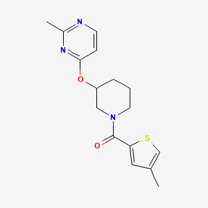 molecular formula C16H19N3O2S B2536594 (3-((2-Methylpyrimidin-4-yl)oxy)piperidin-1-yl)(4-methylthiophen-2-yl)methanone CAS No. 2034575-62-5