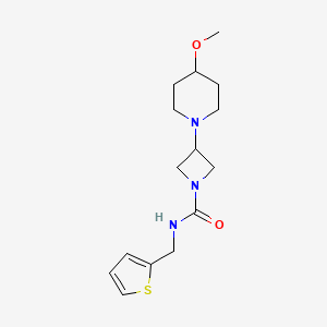 molecular formula C15H23N3O2S B2536597 3-(4-甲氧基哌啶-1-基)-N-(噻吩-2-基甲基)氮杂环丁烷-1-甲酰胺 CAS No. 2034309-59-4