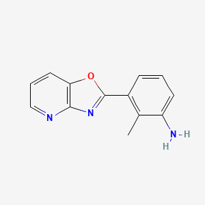 molecular formula C13H11N3O B2536598 2-Methyl-3-oxazolo[4,5-b]pyridin-2-yl-phenylamine CAS No. 328907-88-6