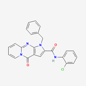 molecular formula C24H17ClN4O2 B2536605 1-benzyl-N-(2-chlorophenyl)-4-oxo-1,4-dihydropyrido[1,2-a]pyrrolo[2,3-d]pyrimidine-2-carboxamide CAS No. 900870-20-4