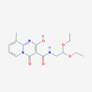 molecular formula C16H21N3O5 B2536618 N-(2,2-diethoxyethyl)-2-hydroxy-9-methyl-4-oxo-4H-pyrido[1,2-a]pyrimidine-3-carboxamide CAS No. 886893-71-6