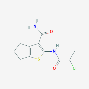 2-[(2-chloropropanoyl)amino]-5,6-dihydro-4H-cyclopenta[b]thiophene-3-carboxamide