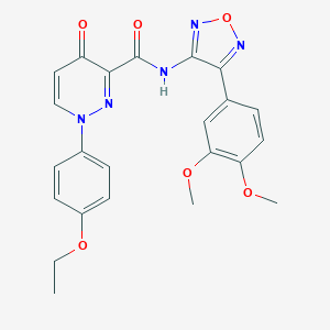 molecular formula C23H21N5O6 B253663 N-[4-(3,4-dimethoxyphenyl)-1,2,5-oxadiazol-3-yl]-1-(4-ethoxyphenyl)-4-oxo-1,4-dihydropyridazine-3-carboxamide 
