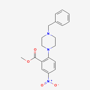 molecular formula C19H21N3O4 B2536633 Methyl 2-(4-benzylpiperazin-1-yl)-5-nitrobenzoate CAS No. 381195-04-6