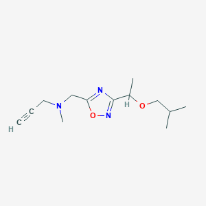 Methyl({3-[1-(2-methylpropoxy)ethyl]-1,2,4-oxadiazol-5-yl}methyl)(prop-2-yn-1-yl)amine