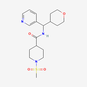 1-(methylsulfonyl)-N-(pyridin-3-yl(tetrahydro-2H-pyran-4-yl)methyl)piperidine-4-carboxamide