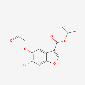 Propan-2-yl 6-bromo-5-(3,3-dimethyl-2-oxobutoxy)-2-methyl-1-benzofuran-3-carboxylate
