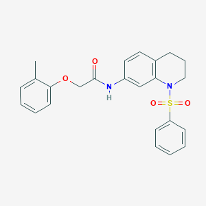 2-(2-methylphenoxy)-N-[1-(phenylsulfonyl)-1,2,3,4-tetrahydroquinolin-7-yl]acetamide