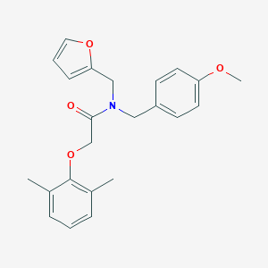 molecular formula C23H25NO4 B253665 2-(2,6-dimethylphenoxy)-N-(2-furylmethyl)-N-(4-methoxybenzyl)acetamide 