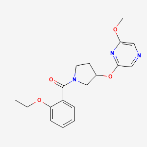 molecular formula C18H21N3O4 B2536650 (2-乙氧基苯基)(3-((6-甲氧基吡嗪-2-基)氧基)吡咯烷-1-基)甲酮 CAS No. 2034323-10-7