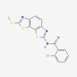 2-chloro-N-(2-methylsulfanyl-[1,3]thiazolo[4,5-g][1,3]benzothiazol-7-yl)benzamide
