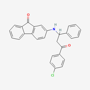 2-{[3-(4-chlorophenyl)-3-oxo-1-phenylpropyl]amino}-9H-fluoren-9-one