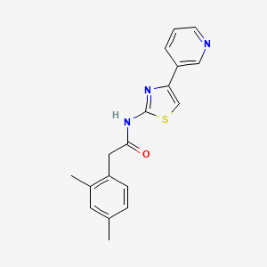 2-(2,4-dimethylphenyl)-N-(4-(pyridin-3-yl)thiazol-2-yl)acetamide