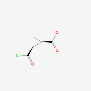 molecular formula C6H7ClO3 B2536666 Methyl (1R,2S)-2-carbonochloridoylcyclopropane-1-carboxylate CAS No. 53229-56-4