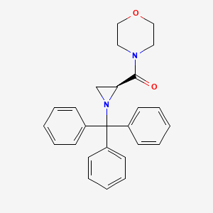 molecular formula C26H26N2O2 B2536670 吗啉-4-基-[(2S)-1-三苯甲基氮丙啶-2-基]甲酮 CAS No. 2151890-14-9