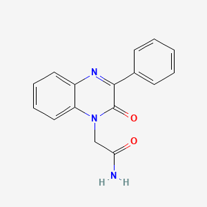 molecular formula C16H13N3O2 B2536683 2-(2-oxo-3-phenylquinoxalin-1(2H)-yl)acetamide CAS No. 869315-66-2