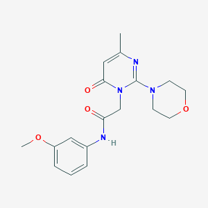 molecular formula C18H22N4O4 B2536684 N-(3-methoxyphenyl)-2-(4-methyl-2-morpholin-4-yl-6-oxopyrimidin-1(6H)-yl)acetamide CAS No. 1251677-87-8