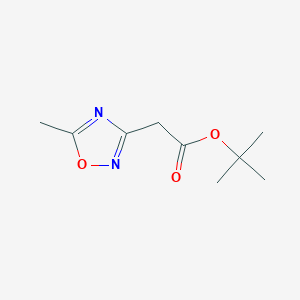 molecular formula C9H14N2O3 B2536689 tert-Butyl 2-(5-methyl-1,2,4-oxadiazol-3-yl)acetate CAS No. 2365420-05-7
