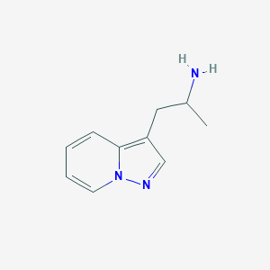 molecular formula C10H13N3 B2536692 (1-Methyl-2-pyrazolo[1,5-a]pyridin-3-ylethyl)amine CAS No. 1447963-42-9
