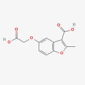molecular formula C12H10O6 B2536716 5-(Carboxymethoxy)-2-methyl-1-benzofuran-3-carboxylic acid CAS No. 82039-80-3