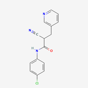 N-(4-chlorophenyl)-2-cyano-3-pyridin-3-ylpropanamide