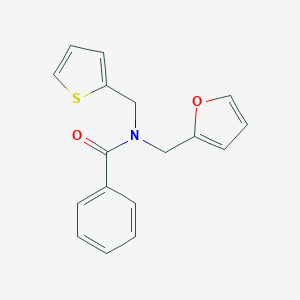 molecular formula C17H15NO2S B253672 N-(2-furylmethyl)-N-(2-thienylmethyl)benzamide 