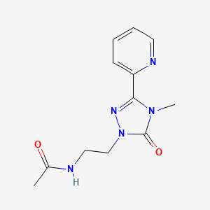 molecular formula C12H15N5O2 B2536723 N-(2-(4-methyl-5-oxo-3-(pyridin-2-yl)-4,5-dihydro-1H-1,2,4-triazol-1-yl)ethyl)acetamide CAS No. 1211685-36-7
