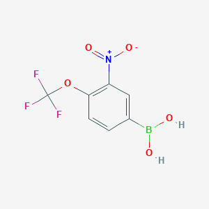 molecular formula C7H5BF3NO5 B2536725 3-Nitro-4-(trifluoromethoxy)phenylboronic acid CAS No. 2096333-99-0