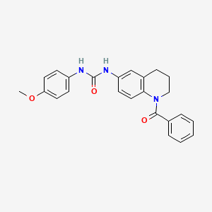 molecular formula C24H23N3O3 B2536739 1-(1-Benzoyl-1,2,3,4-tetrahydroquinolin-6-yl)-3-(4-methoxyphenyl)urea CAS No. 1203058-39-2