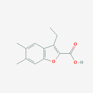 molecular formula C13H14O3 B253674 3-Ethyl-5,6-dimethyl-1-benzofuran-2-carboxylic acid 